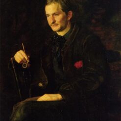 Authentic-Looking Realist Portrait "Portrait of James Wright" (1890) by Thomas Eakins - Dafen Village Creation, Oil Painting for Home and Office Spaces, Adored by Art Aficionados and Those Who Appreciate the Craft of Capturing Essence