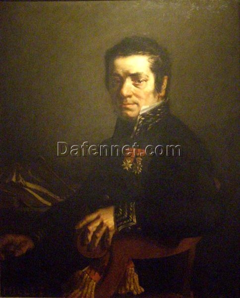 Custom-Sized Realist Portrait “Portrait of Javain (Mayor of Cherbourg)” Inspired by Jean-Francois Millet’s 1841 Masterpiece – Handmade in Dafen Village