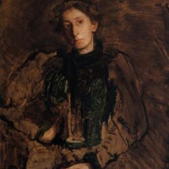 Authentic-Looking Realist Portrait "Portrait of Jennie Dean Kershaw" (c.1897) by Thomas Eakins - Dafen Village Creation, Oil Painting for Home and Office Spaces, Adored by Art Aficionados and Those Who Appreciate the Art of Capturing Essence