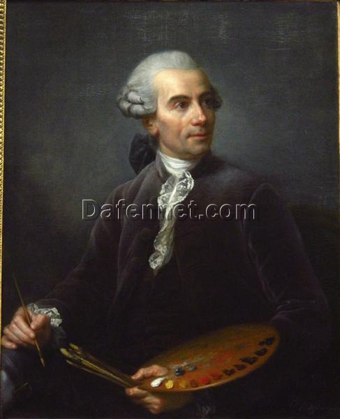 Oil Canvas Reproduction: Portrait of Joseph Vernet INSPIRED BY Vigee Le Brun’s 1778 Masterpiece