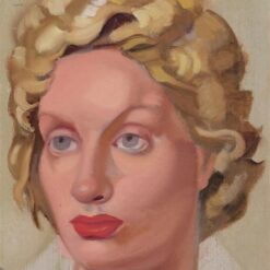 Portrait of Kizette Adult II" Inspired by Tamara de Lempicka – Art Deco Portrait in Oil