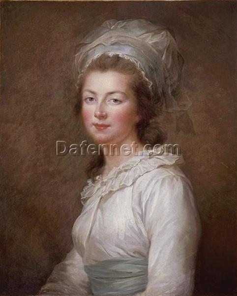 Oil Canvas Reproduction: Portrait of Élisabeth of France INSPIRED BY Vigee Le Brun’s c.1787 Masterpiece