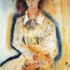 Authentic Expressionist Style Oil Painting - 'Portrait of Lotte Franzos' by Oskar Kokoschka - Dafen Village's Exclusive Creation