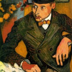 Inspired by Andre Derain's 1906 'Portrait of Lucien Gilbert' - Hand - Painted Oil Painting by Dafen Village Studio for Art Enthusiasts Who Love Expressionist and Fauvist Styles