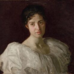 Authentic-Looking Realist Portrait "Portrait of Lucy Lewis" (1896) by Thomas Eakins - Dafen Village Creation, Oil Painting for Home and Office Spaces, Adored by Art Aficionados and Those Who Appreciate the Beauty of Female Portraits