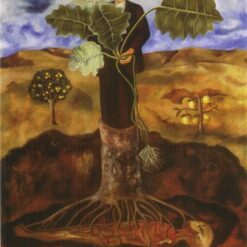 Custom Oil Painting Inspired by Frida Kahlo’s Portrait of Luther Burbank – Hand-Painted Naïve Art & Surrealist Reproduction from DaFen Village Studio | Symbolic Mexican Fine Art for Home and Office Décor