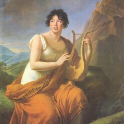 Dafen Village Hand-Painted Oil Canvas Replica: Portrait of Madame de Stael as Corinne INSPIRED BY Louise Elisabeth Vigee Le Brun’s 1808 Neoclassical-Rococo Masterpiece from Geneva
