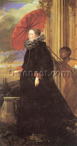 Collector’s Treasure: Dafen Village’s High-Quality “Portrait of Marchesa Elena Grimaldi, wife of Marchese Nicola Cattaneo” INSPIRED BY Van Dyck’s Baroque Portrait Oil Painting