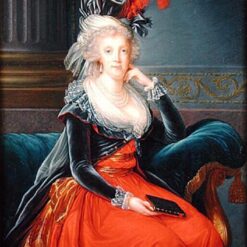 Exquisite Dafen Village Creation: Portrait of Maria Carolina of Austria INSPIRED BY Louise Elisabeth Vigee Le Brun’s 1791 Artwork