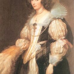 Dafen Village Handcrafted Replica of Anthony van Dyck's “Portrait of Maria Lugia de Tassis” - A Baroque Gem on Oil Canvas