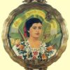 Inspired by Frida Kahlo – Portrait of Marucha Lavin | Hand-Painted Oil Painting | Naïve Art Masterpiece | DaFen Village Studio