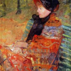 Unique Hand-painted Impressionist Portrait Inspired by Mary Cassatt's 'Portrait of Mlle C. Lydia Cassatt, The Artist's Sister' - Oil on Canvas from Dafen Village Artisans