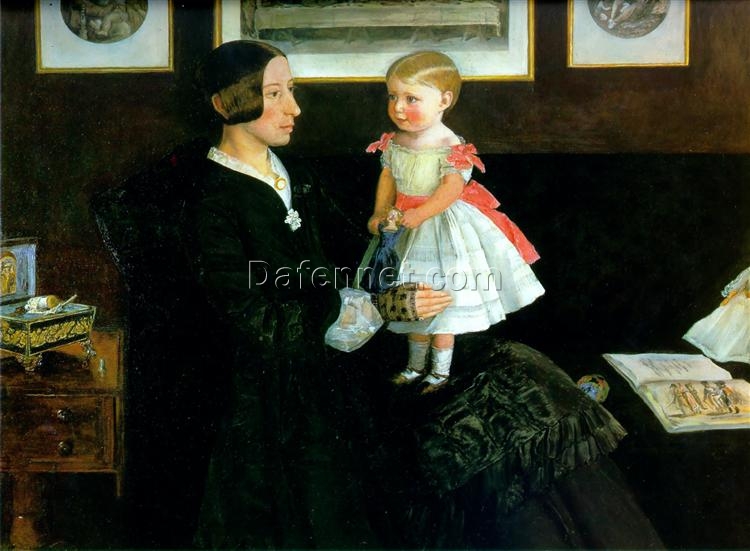 High-Quality Realistic Portrait “Portrait of Mrs James Wyatt” by John Everett Millais – Dafen Village Creation