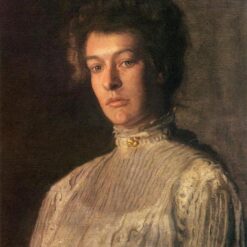 Exquisite Hand-Painted Realistic Oil Canvas Portrait of Mrs. Kern Dodge (Helen Peterson Greene) Inspired by Thomas Eakins (1904) - Dafen Village Artistry
