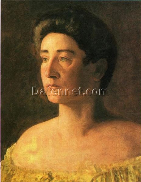 High-Quality Hand-Painted Replica of Thomas Eakins’ ‘Portrait of Mrs. Leigo’ (1906) in Realistic Style – Dafen Village Masterpiece
