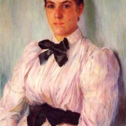 Exquisite Handmade Reproduction of Mary Cassatt's 'Portrait of Mrs William Harrison' - Impressionist Portrait in Oil on Canvas from Dafen Village