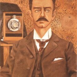 Inspired by Frida Kahlo – Portrait of My Father | Hand-Painted Oil Painting | Mexican Naïve Art | DaFen Village Studio