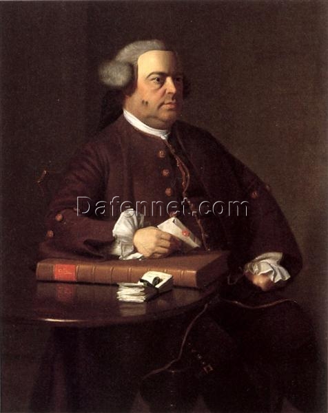 Authentic Dafen Village Reproduction: Portrait of Nathaniel Allen INSPIRED BY Copley’s 1763 Neoclassical Portrait