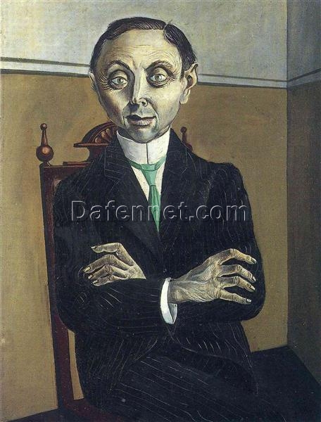 High – Quality Print of Otto Dix’s “Portrait of Paul F. Schmidt” – Veristic Portrait on Oil and Canvas