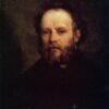 Authentically Rendered 1865 'Portrait of Pierre Joseph Proudhon' by Gustave Courbet - Realist Oil Canvas Portrait, 72x55 cm, Capturing the Spirit of the Musée d'Orsay Original, Perfect for Art Collectors and Social Thinker Aficionados