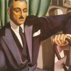Tamara de Lempicka-Inspired "Portrait of Prince Eristoff" – Iconic Art Deco Portrait for Luxury Interiors & Fine Art Collections | DaFen Village Studio