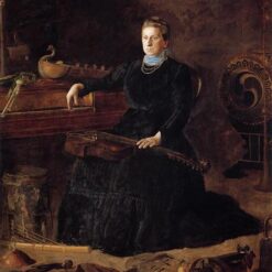 Authentic-Looking Realist Portrait "Portrait of Sarah Sagehorn Frishmuth" (1900) by Thomas Eakins - Dafen Village Creation, Oil Painting for Home and Office Spaces, Adored by Art Aficionados and Those Who Appreciate the Art of Capturing Femininity