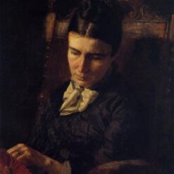 Hand-Painted Replica of Thomas Eakins' "Portrait of Sarah Ward Brinton" (1878) - Elegant Realist Portrait Oil Painting on Canvas from Dafen Village, Ideal for Art Lovers and Portrait Aficionados