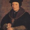 High-Quality 'Portrait of Sir Brian Tuke' - Northern Renaissance Oil on Wood Painting by Dafen Village Artists