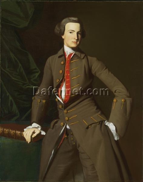 Unique Hand-Painted Oil Canvas Replica of “Portrait of the Salem” INSPIRED BY John Singleton Copley’s Neoclassical Artistry