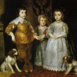 Dafen Village Handmade Replica of Anthony van Dyck's “Portrait of the Three Eldest Children of Charles I” - A Baroque Portrait Marvel on Oil Canvas