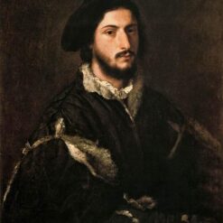 Vincenzo Mosti – Titian’s High Renaissance Portrait in Oil Painting – Custom Reproduction from DaFen Village Studio