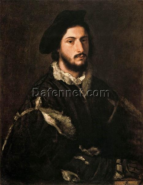 Vincenzo Mosti – Titian’s High Renaissance Portrait in Oil Painting – Custom Reproduction from DaFen Village Studio