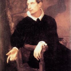 Dafen Village Hand-Painted “Portrait of Virginio Cesarini” INSPIRED BY Anthony van Dyck's 1622 - 1623 Baroque Portrait Masterpiece for Art Aficionados