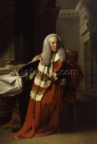 Large-Scale Hand-Painted Oil Reproduction of Portrait of William Murray INSPIRED BY John Singleton Copley’s 1815 Neoclassical Masterpiece at National Portrait Gallery, London