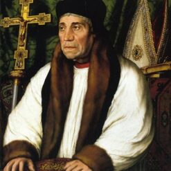 High - Quality Replica of 'Portrait of William Warham, Archbishop of Canterbury' - Northern Renaissance Oil on Panel by Dafen Village Artists