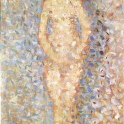 High-Resolution Print Inspired by Georges Seurat's 'Poseur standing, front view, study for "Les poseuses"' (Poseuse debout, de face, étude pour "Les poseuses") - An Affordable Way to Adorn Your Space with Neo-Impressionist and Pointillist Nude Art from Dafen Village