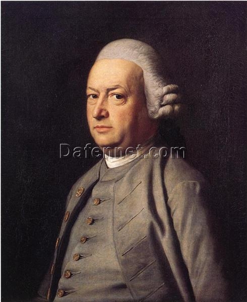 Detailed Hand-Painted Replica of Portrait of Thomas Flucker INSPIRED BY John Singleton Copley’s 1770 – 1771 Neoclassical Work