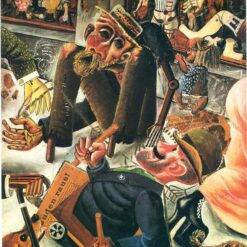 Customizable Reproduction of Otto Dix's "Prager Street" (1920) - Dadaist Symbolic Artwork in Oil and Collage on Canvas, Tailored to Your Space