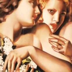 Luxury Art Deco Portrait – "Printemps" by Tamara de Lempicka, Museum-Quality Oil Painting | DaFen Village Studio