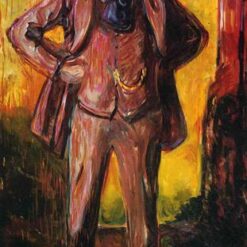 High-quality 'Professor Daniel Jacobson' Expressionist Inspired Oil Painting by Edvard Munch - Direct from Dafen Village Studios for Art Aficionados