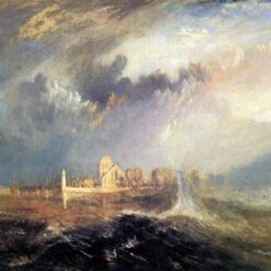 Stunning J.M.W. Turner's 'Quillebeuf, at the Mouth of Seine' Inspired Oil on Canvas - Skillfully Created by Dafen Village Artists for Landscape Art Lovers
