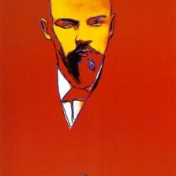 Captivating Hand - painted Oil Portrait of 'Red Lenin' INSPIRED BY Andy Warhol's 1987 Pop Art Masterpiece, from Dafen Village for Art Enthusiasts Interested in Historical Portraits