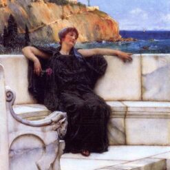 High-Resolution Print Inspired by Sir Lawrence Alma-Tadema's 'Resting' (1882) - An Affordable Art Option from Dafen Village for Fans of Romantic Portraits