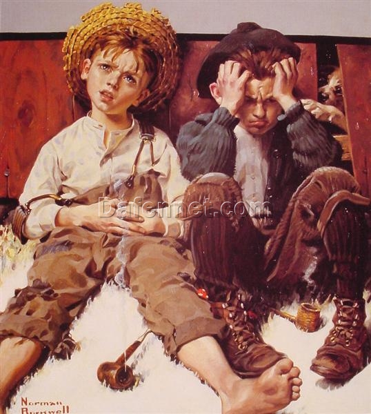 High – Quality Hand – Painted Copy by Dafen Village – Inspired by Rockwell’s ‘Retribution