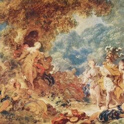 Collector's Delight: Dafen Village's “Rinaldo in the garden of the palace of Armida” Inspired High-Quality Rococo Literary Oil Painting from Private Collection Replica