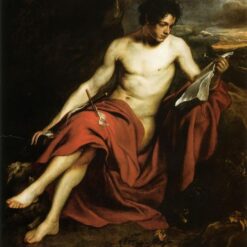 Collector's Treasure: Dafen Village's High-Quality “Saint John the Baptist in the Wilderness” INSPIRED BY Van Dyck's Baroque Religious Oil Painting