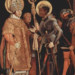 Authentic Northern Renaissance Style Oil Painting - 'Disputation of Saints Erasmus and Mauritius' by Grünewald - Dafen Village's Exclusive Creation