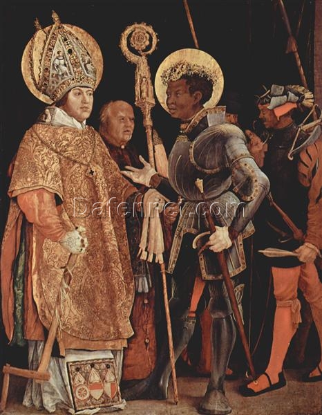 Authentic Northern Renaissance Style Oil Painting – ‘Disputation of Saints Erasmus and Mauritius’ by Grünewald – Dafen Village’s Exclusive Creation