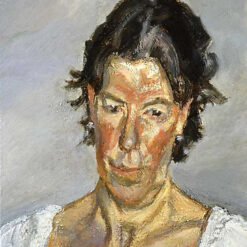 Authentic - Looking Reproduction of Lucian Freud's 'Sally Clarke' (2008) - Handmade Expressionist Portrait Oil Painting from Dafen Village