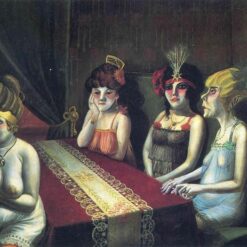 Customizable Reproduction of Otto Dix's "Salon" (1927) - Veristic Nude Painting on Oil Canvas Tailored to Your Preferences